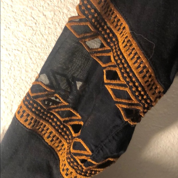 Madewell Black Top with Embroidery - Size Small - Picture 2 of 4